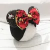 2019 Spring summer infant Beanie Turban Hat Baby Mouse Bow Ears Hairband With Sequin Hair Bows Photography Props cap