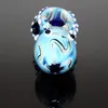 Octopus Style Thick Pyrex Glass Pipes Hookahs Handle with Colorful Blue Tobacco Herb Water Bong Bowl Piece for Smoking