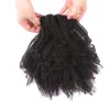 Natural Afro Kinky Curly Puff clip in Drawstring ponytail kinky curly 4c human hair extension 120g