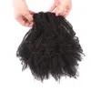 Naturlig Afro Kinky Curly Puff Clip In Drawstring Ponytail Kinky Curly 4c Human Hair Extension 120g