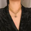 Ожерелье-колье с круглым шаром, женское эффектное вечерние ювелирные изделия, металлические подвески в стиле панк, модные целые цепочки, Bijoux Gift2813