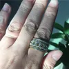 2019 Moda Hiphop Ring 925 Sterling Silver Pave Otoczenie Diament Rocznica Party Party Pierścionek Dla Kobiet Mężczyźni Biżuteria
