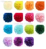 Gros-Artificielle Fleur Décoration De Mariage Livraison Gratuite 50 Pcs 10 "25 cm 26 couleurs Papier Tissu Pom Poms Bouquet Fleur Boules Douche