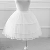 2 hoop med spetskant barn bröllop petticoat crinoline kjol glida flicka underskirt pettiskirt justerbar för barn 4-16 år gammal