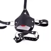 BDSM Leather Head Harness Mouth Gag Erotic Toys Slave Bondage Strap Gag Fetish Open Mouth Gag Adult Sex Toy for Couples Sex Game4123913