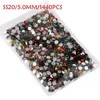 DIY Apparel Sewing Fabric Rhinestones 1440PCS 1.4-4.8 MM Multicolor resin flatback rhinestones Nail Art beads drill jewelry accessories