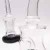 Tubo per narghilè trasparente da 5,2 pollici Tubi per acqua colorata Impianti petroliferi Bong per acqua in vetro inebriante con 1 ciotola trasparente inclusa 1 banger al quarzo
