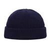 Men Knitted Hat Beanie Skullcap Sailor Cap Cuff Brimless Retro Beanies Hat Women Melon Cap Docker Fisherman Hats Cycling Caps3926600