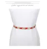 Ins fashion luxury female woman dress slim elastic fabric designer belt sparkling diamond crystal easy hook connection