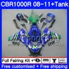 Bodys + Tanque Para HONDA CBR 1000RR CBR 1000 RR Movistar Azul quente 2008 2009 2010 2011 277HM.43 CBR1000 RR 08 10 11 CBR1000RR 08 09 10 11 Carenagem