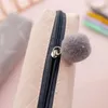 Ołówek obudowy Estuche Escolar Plush Ball zamek płócienny Bag School School Supplies Korea Partia Pencilase Kawaii Case1