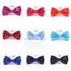 Nouveau Style hommes noeud papillon Wediing garçon cravate couleur unie blanc/noir/rouge foncé/rouge/argent/gris/violet/rose fête de mariage B1