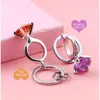 Women Keychain Car Keyring Ring Shaped Trinket High Quality Souvenir for Girl Jewelry Charm Tea Pink White Colors to Choose
