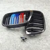 Сетчатые решетки для BMW 5 серии E39 ABS Carbon Look Black/M Color Front Grill Double Lat Grille 1996-2003 Car Styling