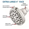 Bathroom Shower Heads Bathroom Shower Head Chrome Finish 4 inch High Pressure Shower Head Wall Mounted Showerheads with 5mode Showering x0907