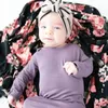 Europa blommor baby muslin swaddle wrap filt wraps filtar plantskola sängkläder handduk baby spädbarn inslagna tyg med hatt 15106