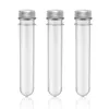 40ml transparent plastic test tube bottle with aluminum cap mask bath salt tube with pressure sensitive seal WB2021