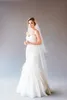 New Elegant Luxury High Quality Real Picture Tulle Two Layer Cut Edge Wedding Veils White Ivory Champagne Chapel Length Alloy Comb