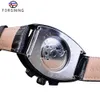 Forsining Top Marca de luxo de couro Homens Black Watch Strap Homem de negócios de pulso Relógios de alta qualidade Mecânica Automatic Relógio Masculino
