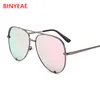 Gun Pink Sonnenbrille Silber Spiegel Metall Sonnenbrille Markendesigner Pilot Sonnenbrille Damen Herren Shades Top Fashion Brillen Lunette1978123