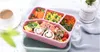 Lunch Box Bento Case in paglia di grano con coperchio Contenitori per alimenti per frutta Stoviglie per alimenti Microonde Bento Box Contenitore per alimenti da lavoro B6015