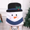 Decorações de Natal, boneco de neve cadeira de família capa de decoração doméstica Conjunto de protetores bainha presentes para 2021 anos1