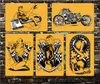 Den nya tennskylten gul visuell effekt sexig vintage 20 * 30cm metallfärg tenn tecken bar pub dekorativa skönhet och motorcykel vägg dekoration