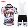 Crossrider 2019 Rolig Cykling Short Jersey 9D BIB Set MTB Bike Kläder Andningsbara Cykelkläder Mäns Maillot Culotte