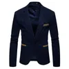 Męskie Designer Kurtki V Neck Z Długim Rękawem Męskie Sztruks Blazer Moda Pojedynczy Przycisk Solid Color Mens Garnitury Kurtka