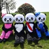 2019 venda quente do Dia Das Bruxas Panda Traje Da Mascote de Animação de Natal urso trajes de festa de aniversário
