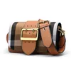 Frauen Tasche Plaid Muster Farbe Block Tasche Goldene Schnalle Kleine Breite Schulter Handtasche Messenger Dame