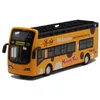 Diecast stop podwójny model turystyczny Model Bus 132 Skala z lekkim dźwiękiem ozdoby ściskającego Xmas Kid Birthday Boy Prezent 8081825