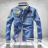 Mens Jacket Men Autumn Winter Casual Vintage Wash Distressed Denim Jacket Coat Top Asian Size S-5XL