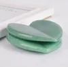 Narzędzie do twarzy Guasha narzędzie w kształcie 3D Zielone jadeżne kamienne gua sha narzędzie do masażu do szyi oka na twarz odchudzające