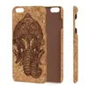 Ui Blank Cork Wood Phone Fodral för iPhone 6 6S 7 8 X 6Plus 7Plus Hard PC Back Dirt-Resistant Protect Mobiltelefonväska