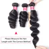 Malaysian loose wave human hair bundles with closure Remy hair bundels with Swiss lace clousres weaving for women natural black lo2201691