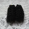 Mongolian Kinky Curly Hair Tape In Extensions Human Hair 40pcs Skin Weft Remy Curly Tape Hair Extensions 40g / Pac 100g