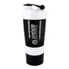 500ml Białko Shaker Blender Mixer Cup Sportowy Trening Fitness Siłownia Training 3 Warstwy Wielofunkcyjne BPA Bezpłatne potrząsanie pojemnik na butelki wody