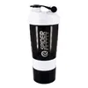 500ml Protein Shaker Blender Mixer Cup Sports Workout Fitness Gym Training 3 Layers Multifunction BPA Free Shaker Water Bottle Container