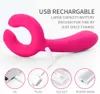 Silicone ponto G Estimular Vibradores Dildo bico do Clipe masturbar vibrador Adultos Sex Toys For Women Men Casal Y200422