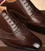 [Boîte originale] Luxe nouveaux hommes Oxfords en cuir véritable à lacets chaussures de robe d'affaires de mariage taille 38-45