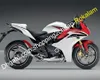 White Red Bodywork Motorcycle For Honda CBR600F CBR 600 F CBR 600F 2011 2012 2013 Moto Fairing Kit (Injection molding)