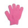 Gants exfoliants, gant de douche, gants de gommage, doigts, serviette de bain, gant de gommage corporel, accessoires de salle de bains