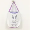 Sacs de lapin de Pâques panier de lapin de Pâques lapin créatif sac fourre-tout en toile imprimée paniers de bonbons aux oeufs 8 couleurs 08 100