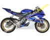 YZF600 blauwe witte kuip voor Yamaha YZFR6 YZF R6 Motorfiets Carrosserie Kits 08 09 10 11 12 13 14 15 16 (spuitgieten)