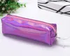 Iridescent Laser Pencersväska Kvalitet PU Skolmaterial Stationery Present Pencase School Cute Pencil Bag Box School Tools