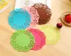 Koffiekophouder Mooie bloemvormige gekleurde siliconen ronde tafel hittebestendige mat cup koffietanker kussen placemat pad SN2529