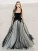2020 Black Gothic Wedding Suknie Koronkowe Aplikacje Tulle Paski Kontrast Kolor Custom Made Wedding Bridal Gown Vestido de Novia