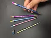 New Design Titanium Dab Tool Domeless Colored Pencil Titanium Nail with Titanium Dabber for Glass Water Pipes8771618