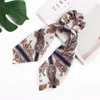 Floral Print Hair Bands Scrunchie Streamer Accessories Women Girl Ponytail Holder Elastic Scrunchies Turban Horsetail Hair Ties 50pcs F406A